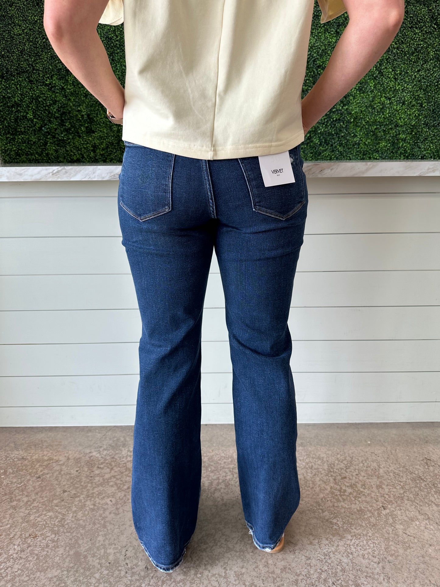 Highrise Dark Wash Flare Jeans