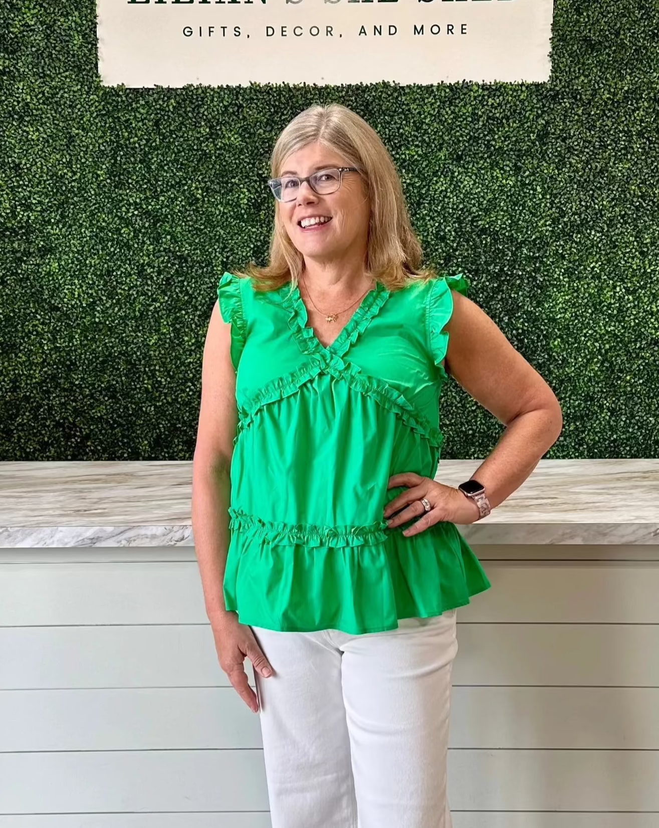 V-Neck Ruffle Detailed Top
