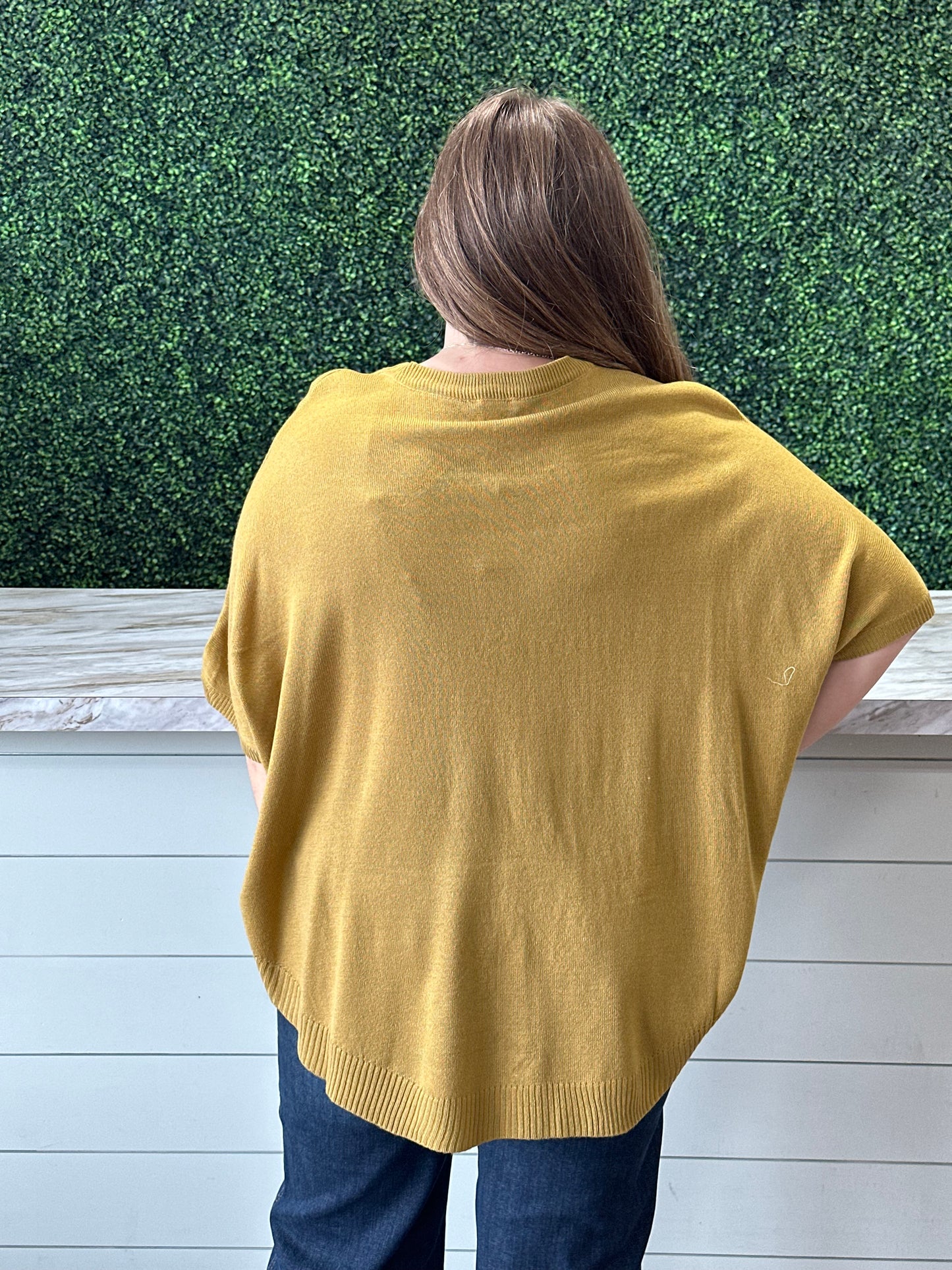 Solid Knit U-Neck Top