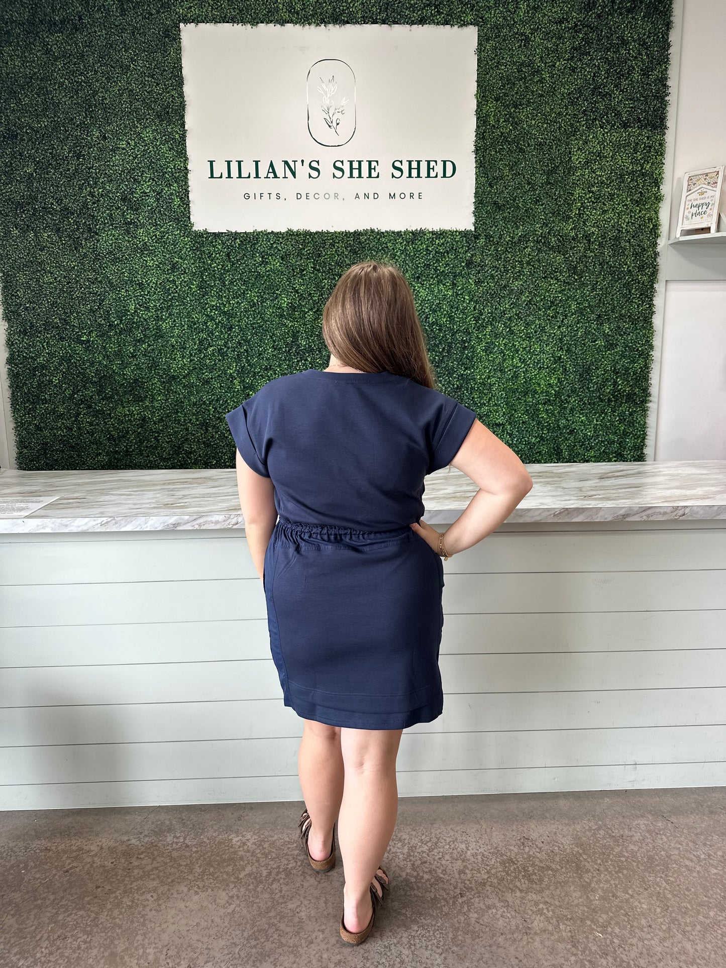 Cinch Waist Mini Dress