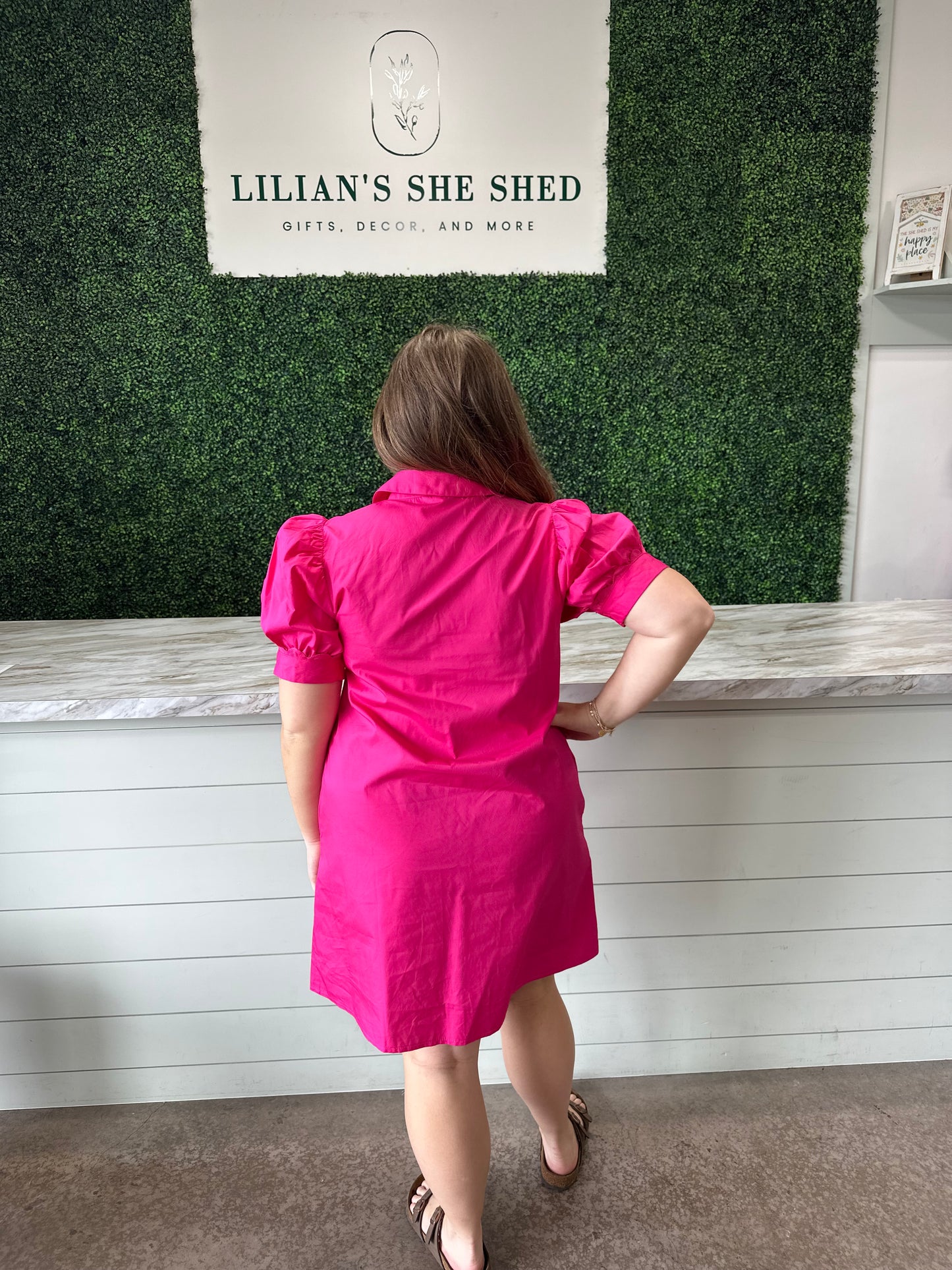 Solid Mini Dress with RicRac Trim