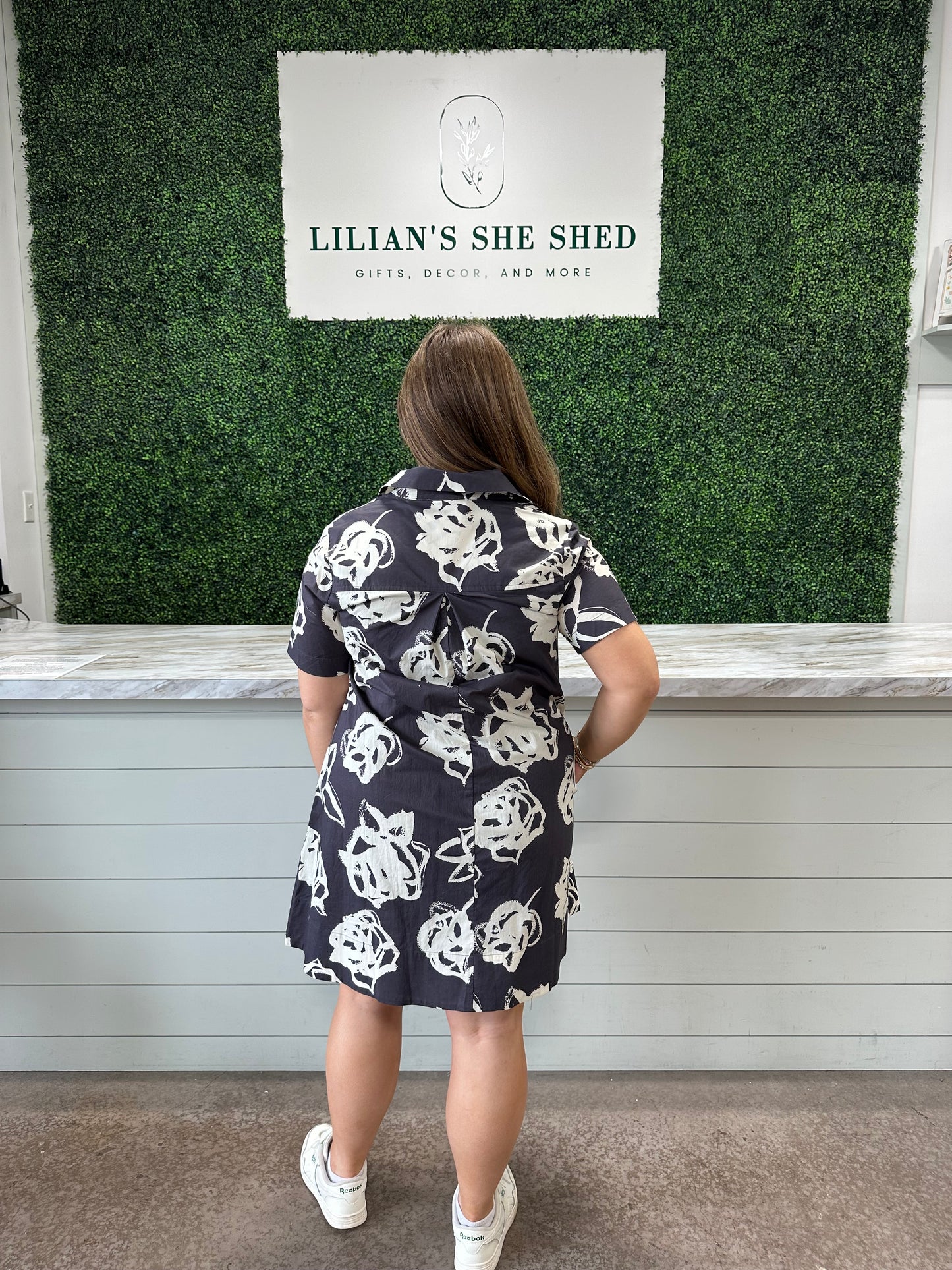 Floral Button Down Mini Dress