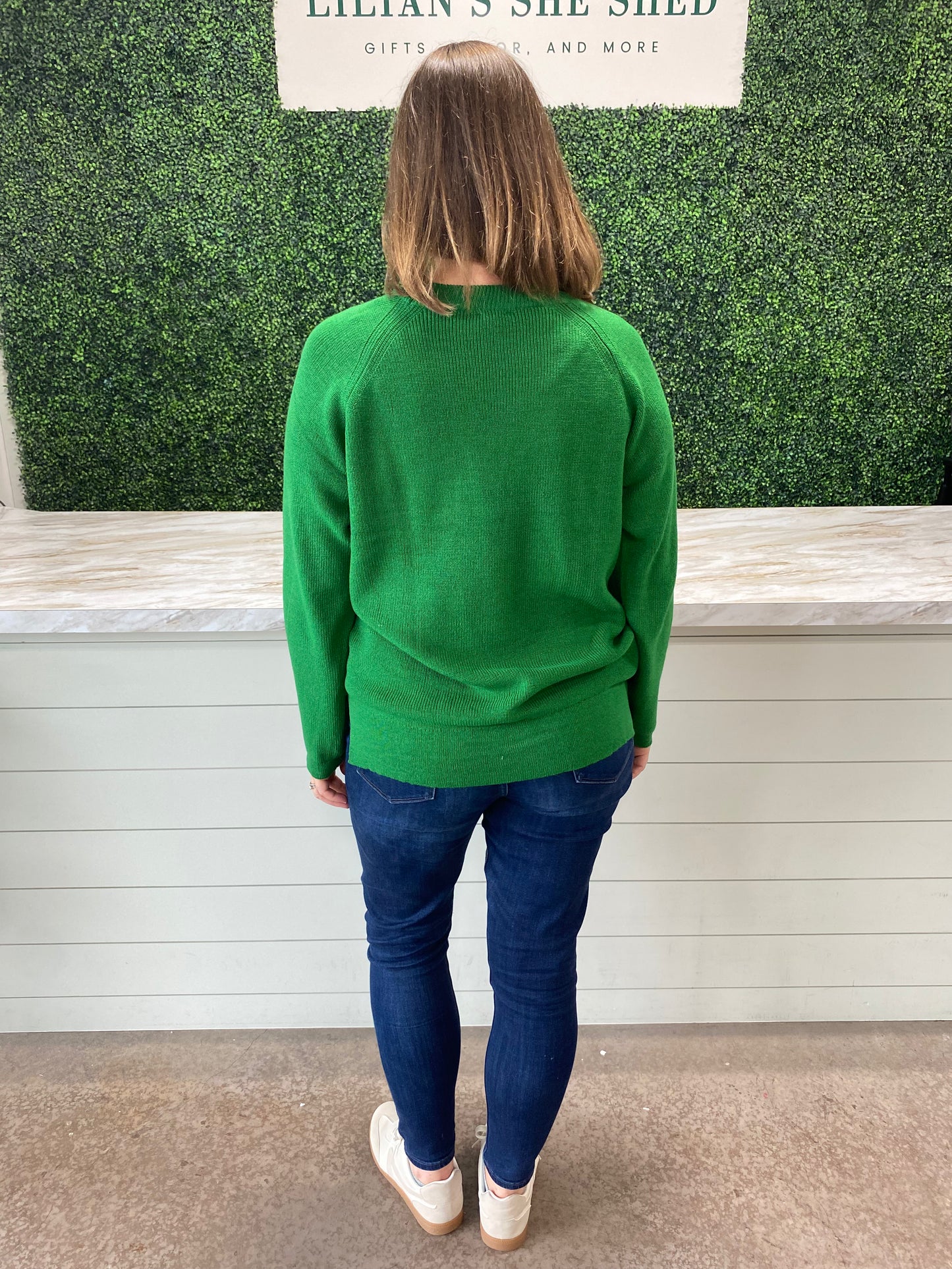 Solid Knit Front Pocket Sweater