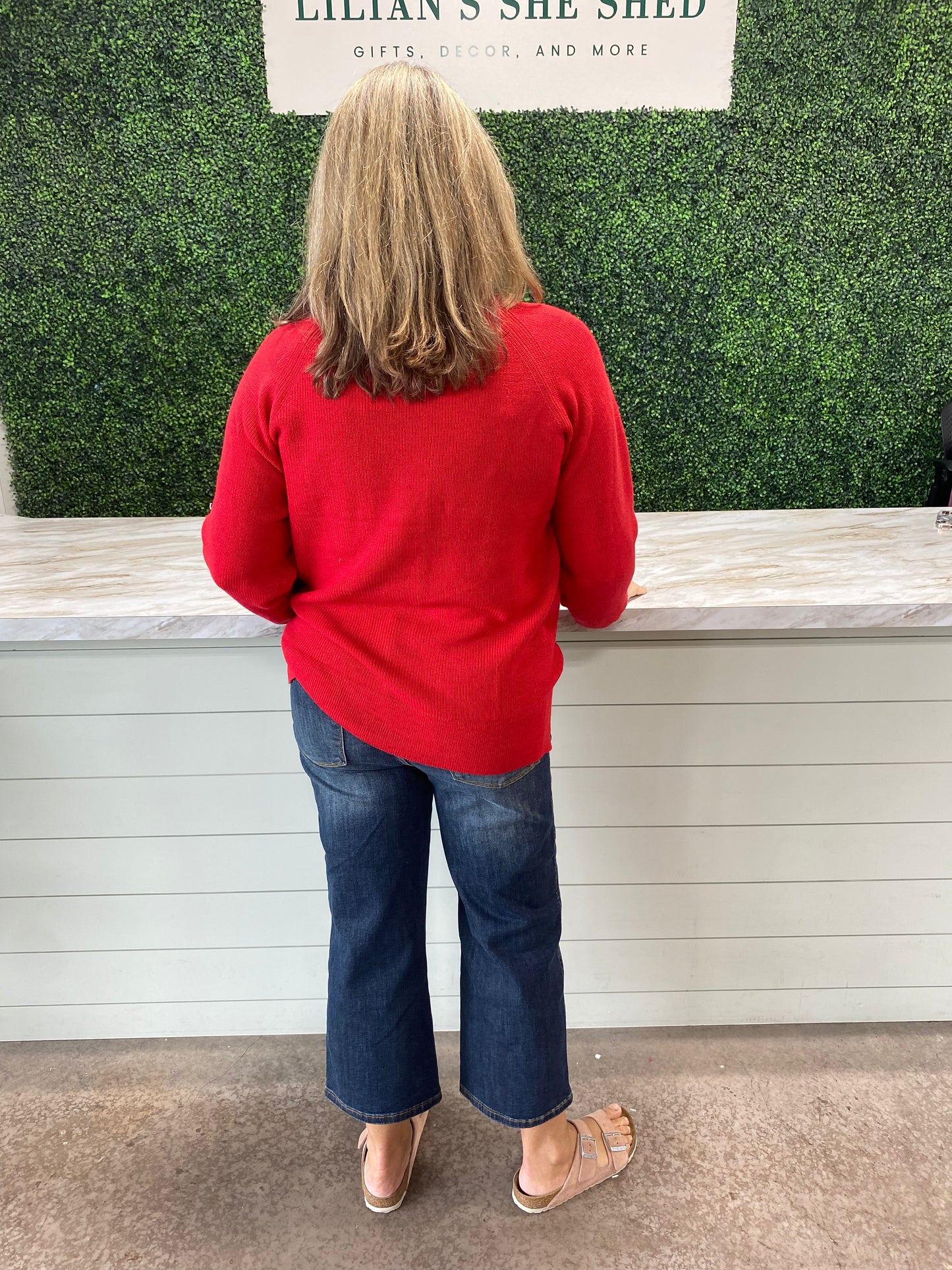 Solid Knit Front Pocket Sweater