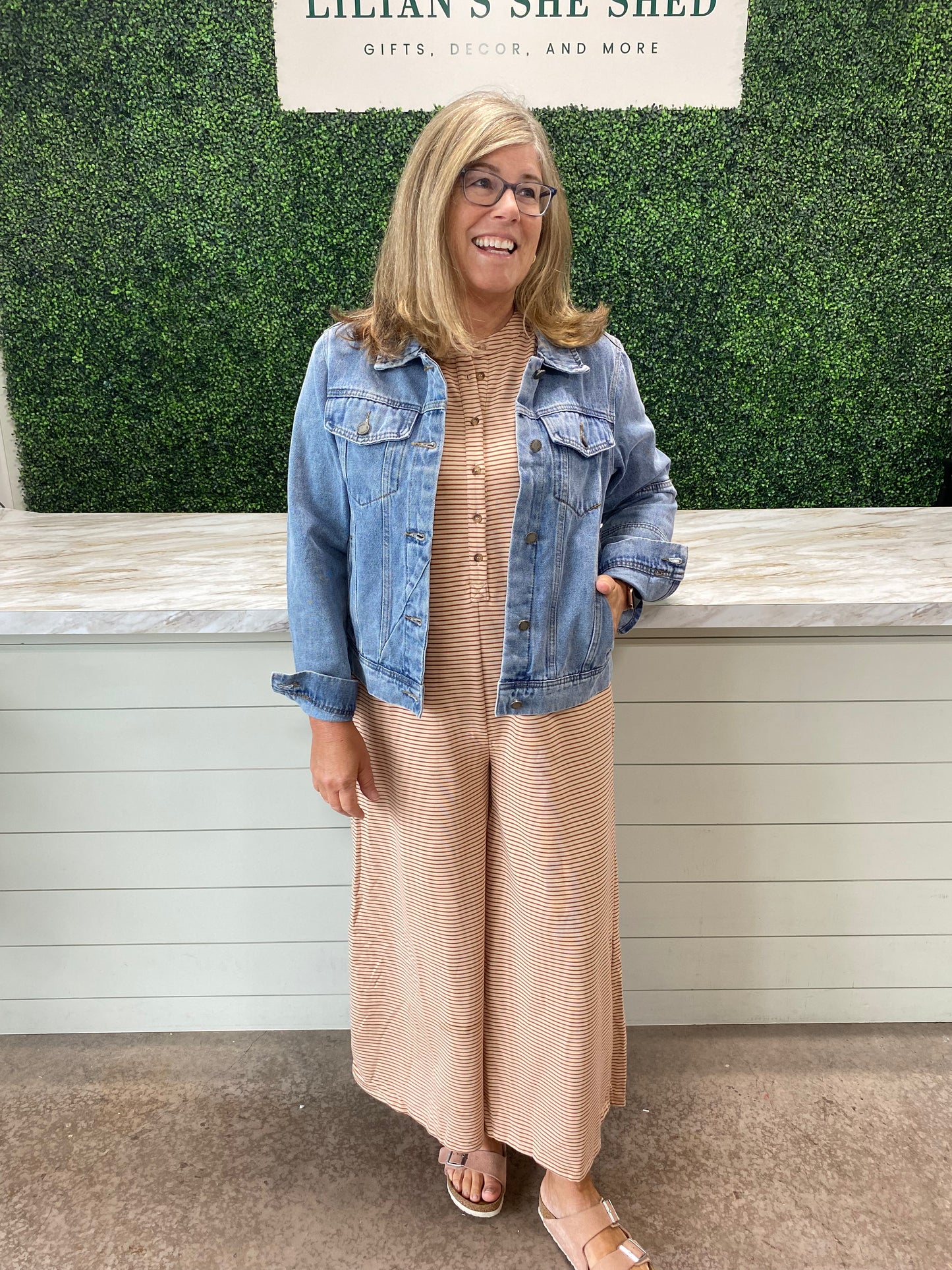 Oversized Striped Jumpsuit