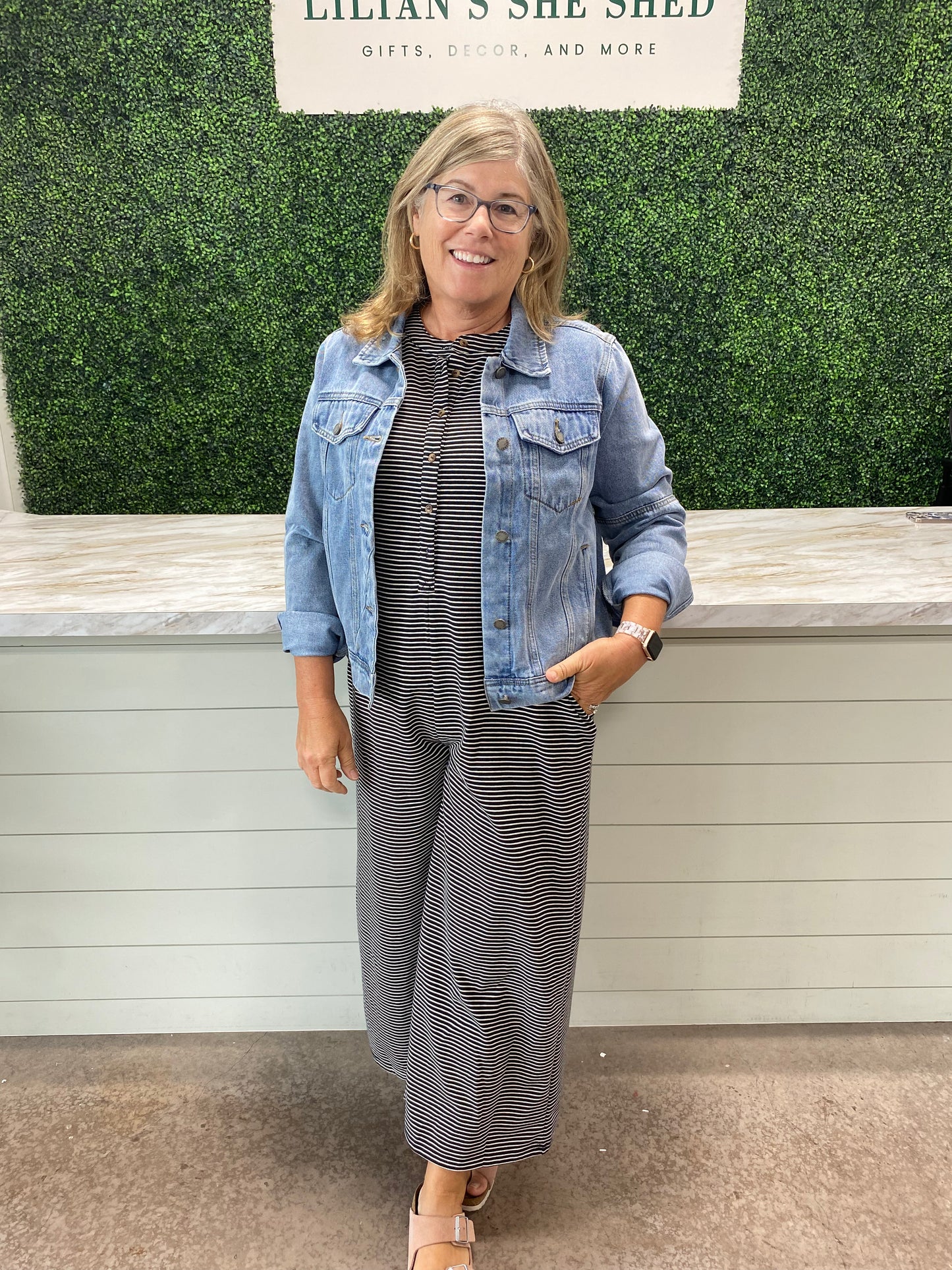 Oversized Striped Jumpsuit