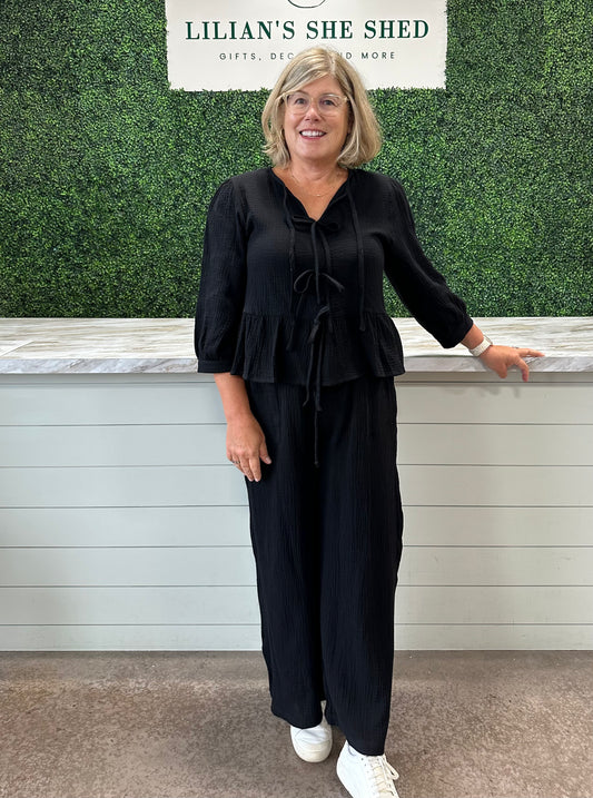 Top and Pant Set with Bows