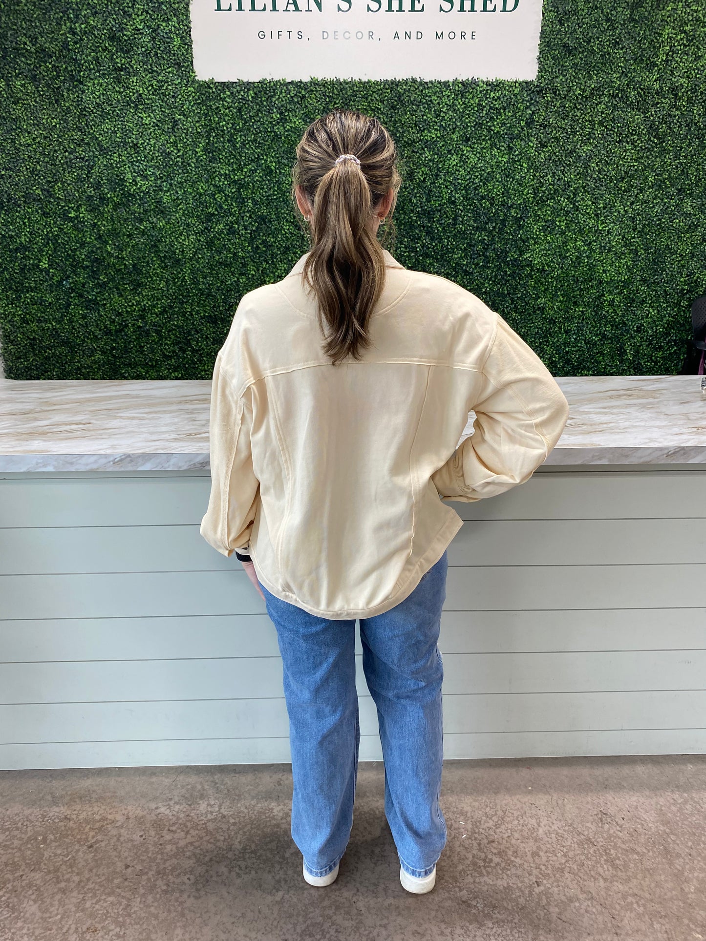 Cream Lightweight Shacket