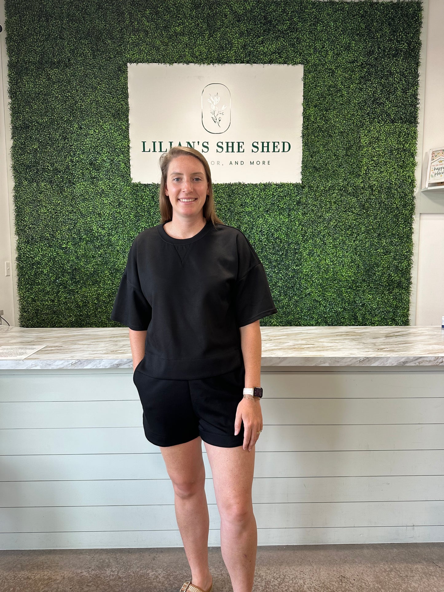 Solid Loungewear Short Sleeve Short Set