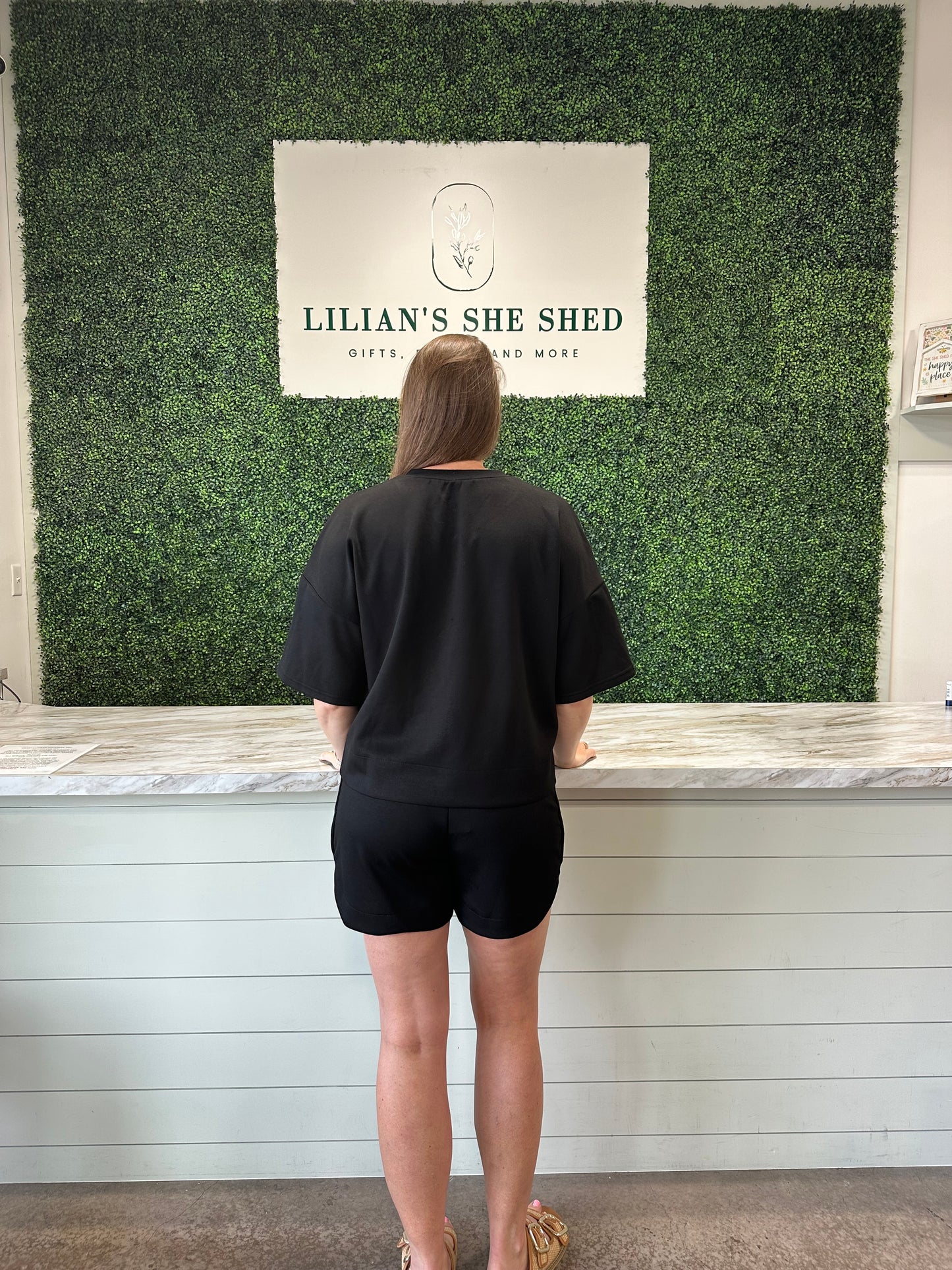 Solid Loungewear Short Sleeve Short Set