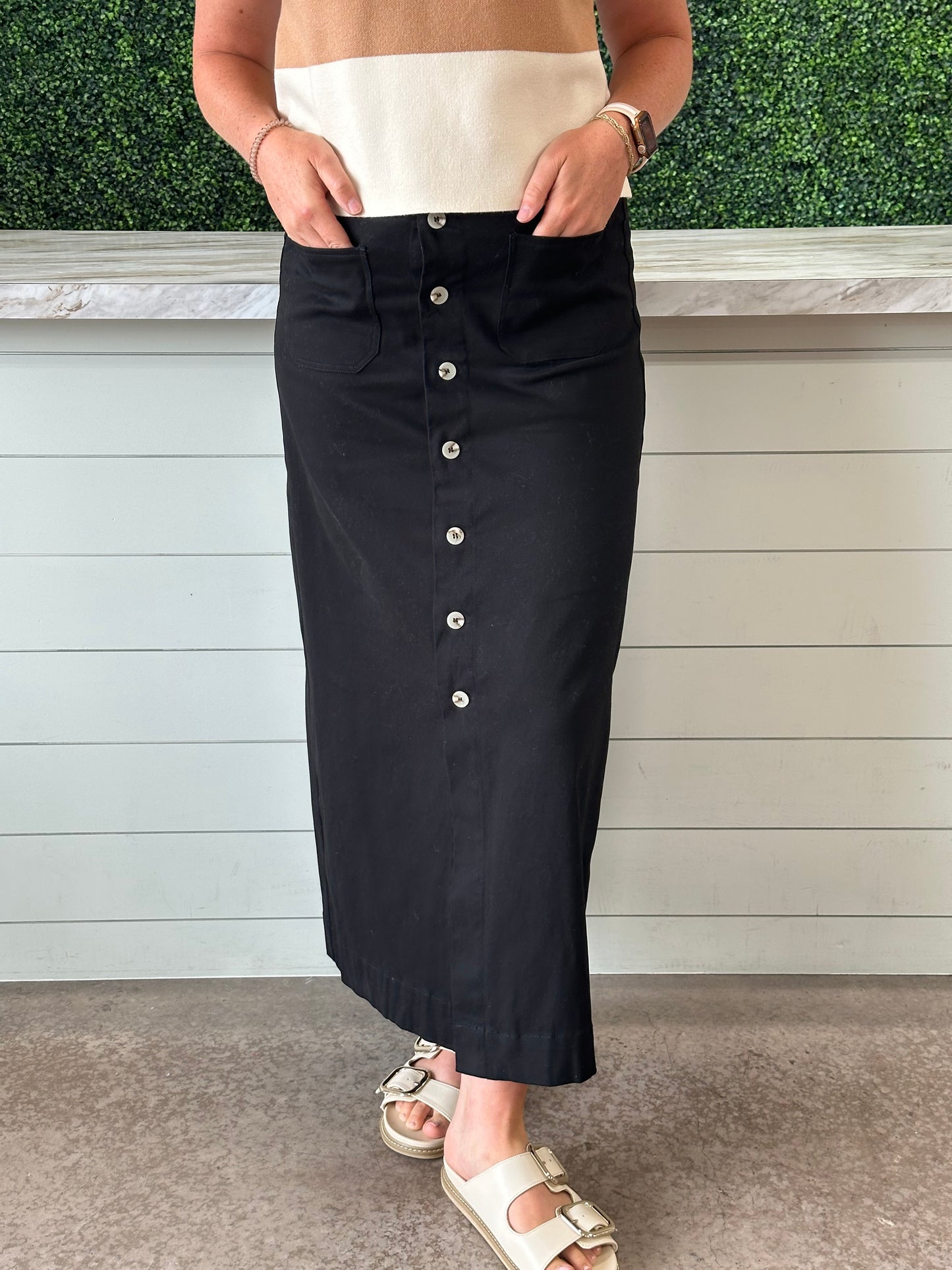 Button Down Maxi Skirt