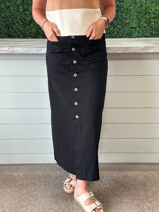 Button Down Maxi Skirt