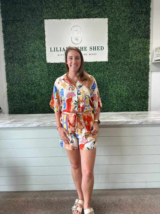 Resort Pattern Romper