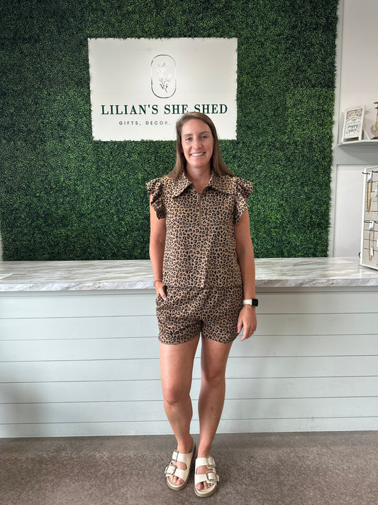 Cheetah Top and Bottom Set