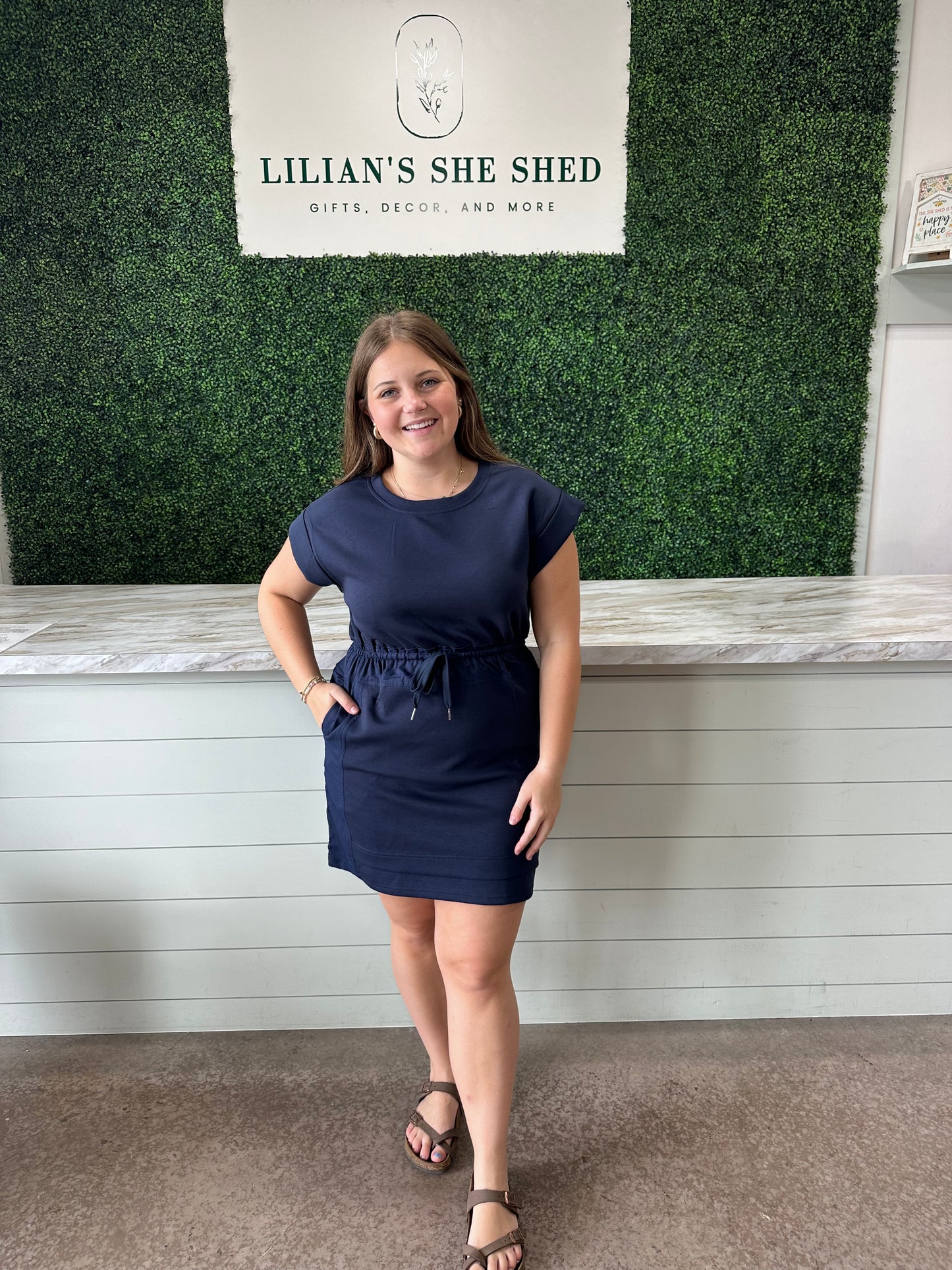 Cinch Waist Mini Dress