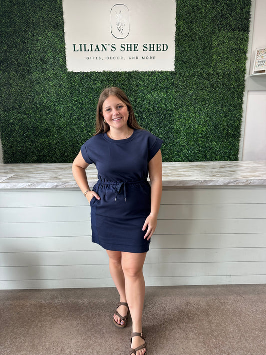 Cinch Waist Mini Dress