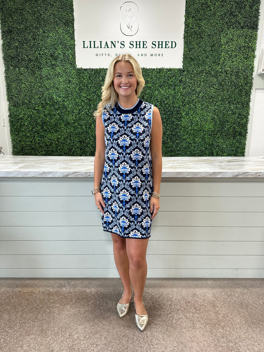 Geometric Print Knit Dress